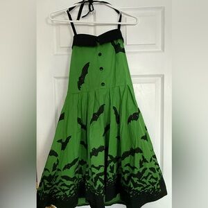 Sourpuss Green dress with bats!